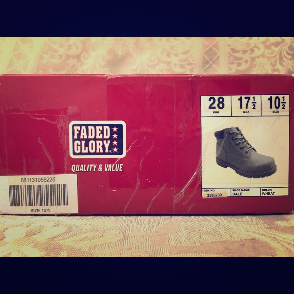 Brand New Boys FADED GLORY Ankle High Boots